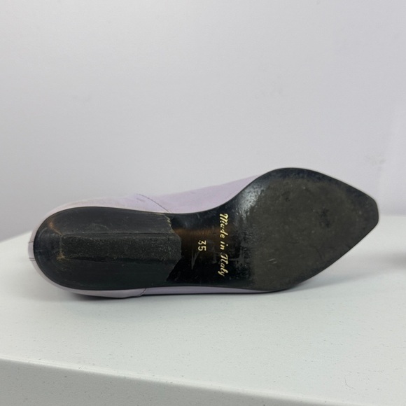 Vintage Hobbs London Chelsea Lavender Leather Pointed-Toe 80’s Boots Size 5 - Picture 8 of 11